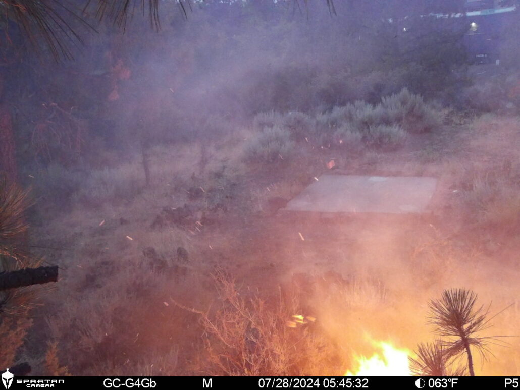 Brush fire detected by Security Pros surveillance camera at Empire Corporate Park, Time: 5:45