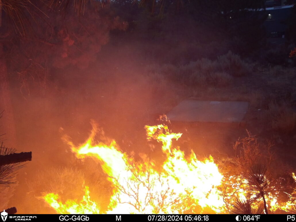 Brush fire detected by Security Pros surveillance camera at Empire Corporate Park, Time: 5:46