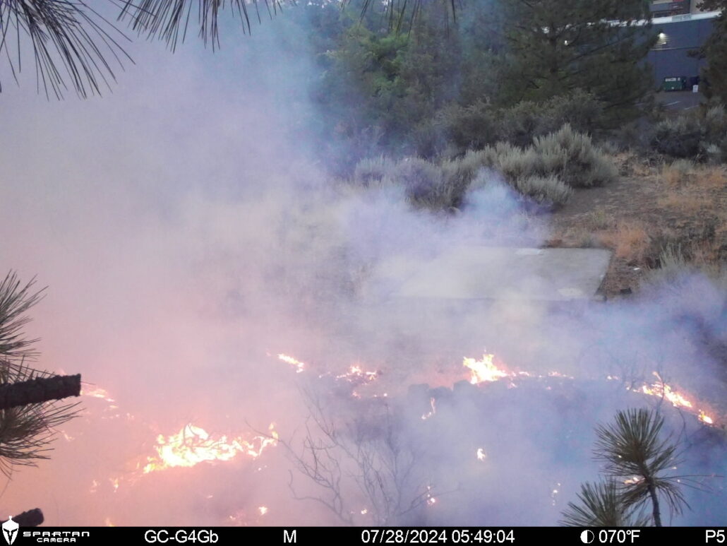 Brush fire detected by Security Pros surveillance camera at Empire Corporate Park, Time: 5:49