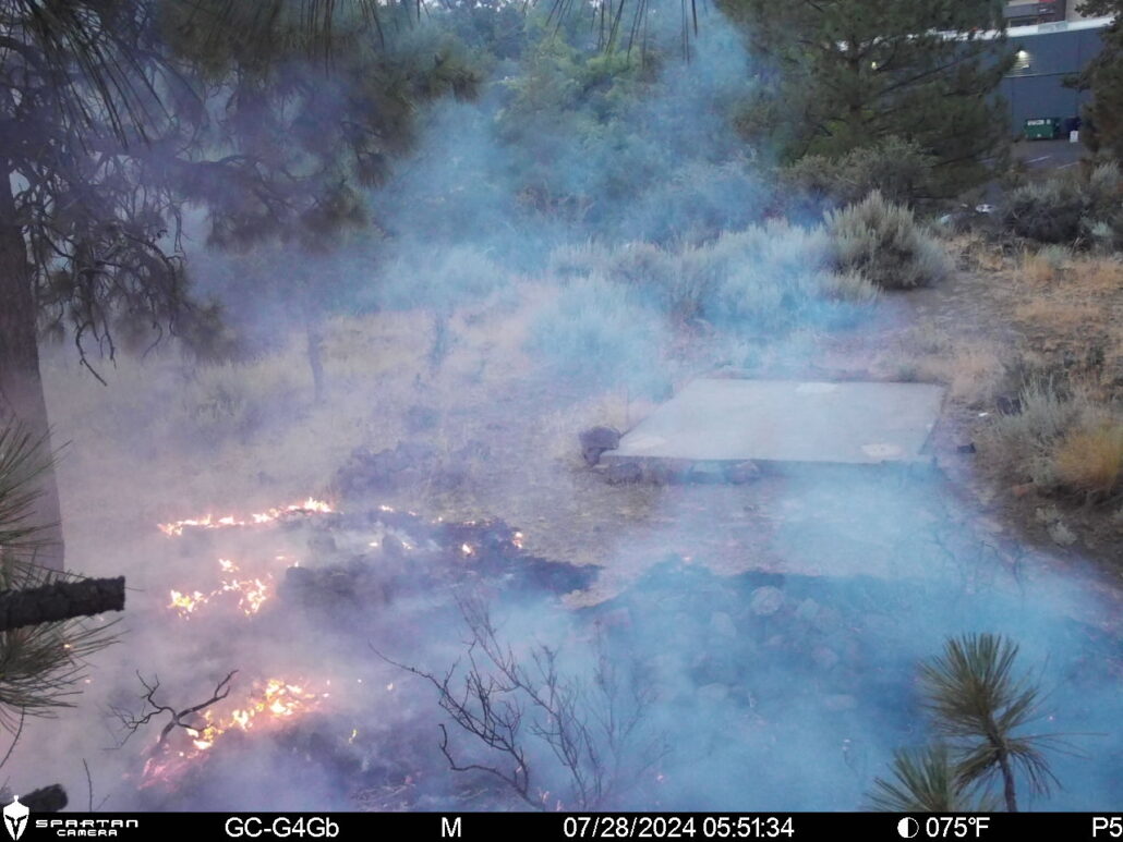 Brush fire detected by Security Pros surveillance camera at Empire Corporate Park, Time: 5:51