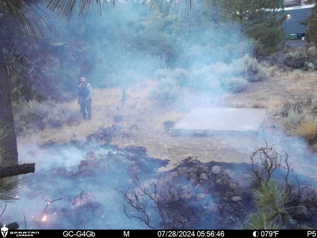Brush fire detected by Security Pros surveillance camera at Empire Corporate Park, Time: 5:56